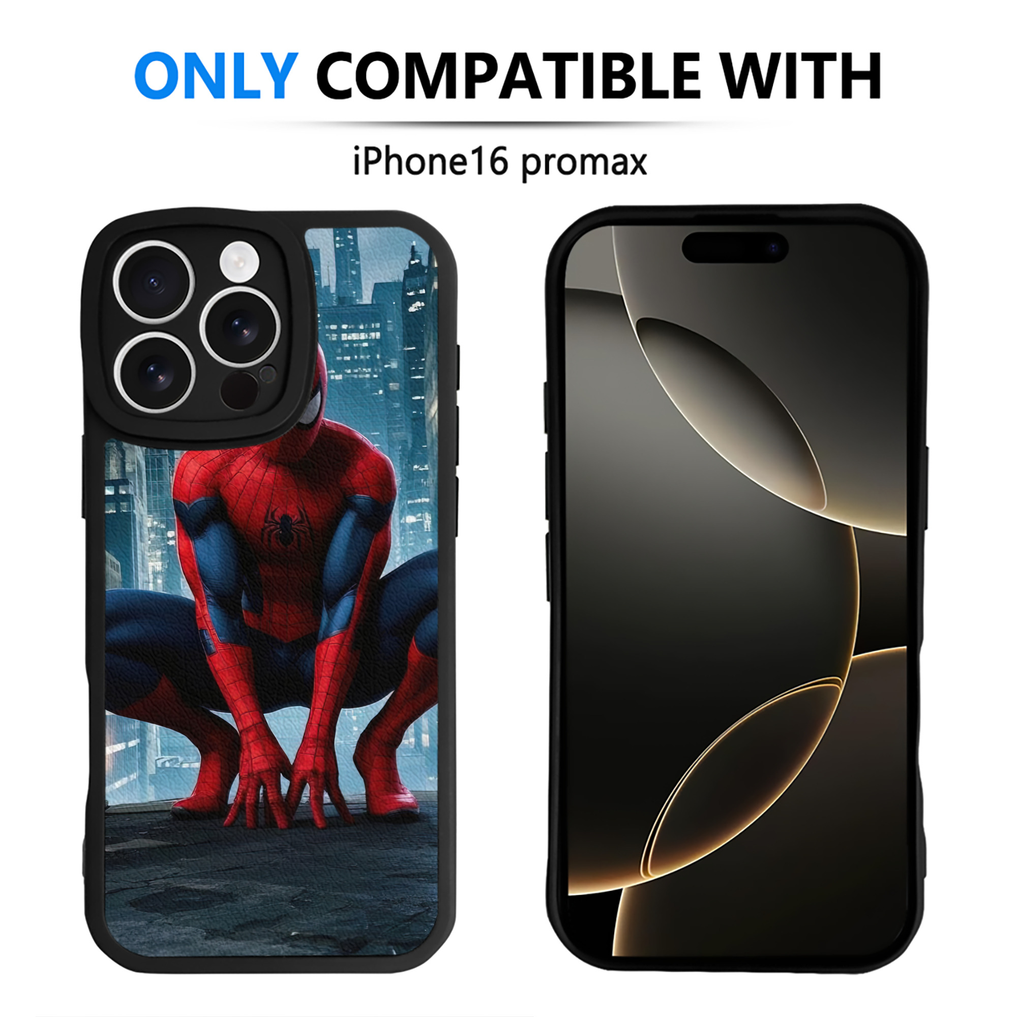 Spider Man スパイダーマン 【iPhone 16シリーズ対応】シリコンスマホケース（レザー調） 材質：シリコン